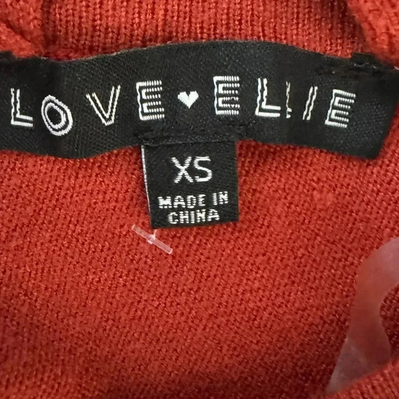 LOVE ELLIE Stitch Fix V Neck Light Sweater Crisscross Autumn Rust Womens Size XS - Picture 6 of 10